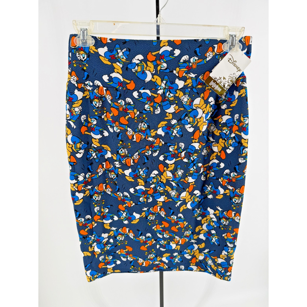 Donald Duck Disney LuLaRoe Pencil Skirt Cartoon Teacher Classroom Stretch Large